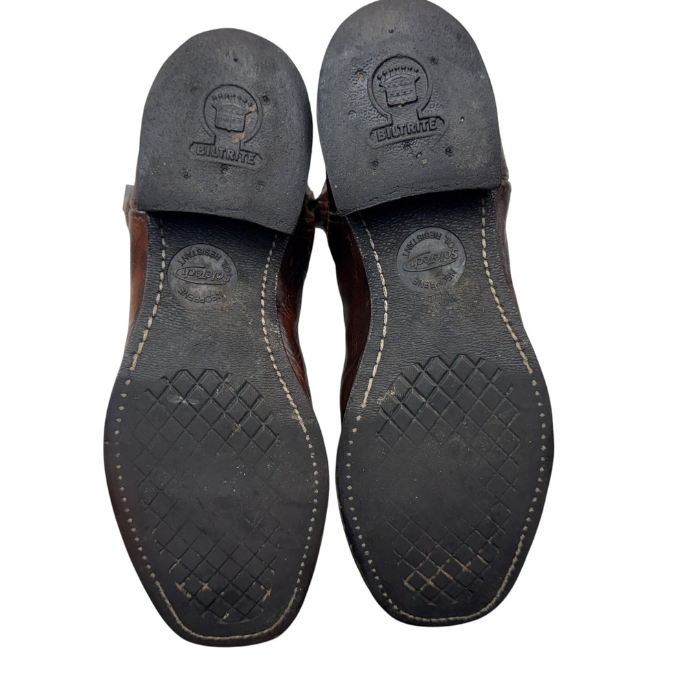 Frye Nash Roper Boots Square Toe Mens 11.5 N Vintage Brown Pebbled Leather